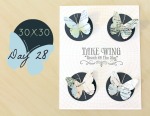 Vintage map butterfly card